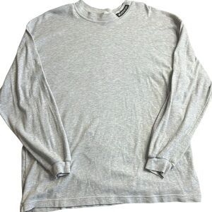 Bauer Hockey Gray Long Sleeve T-Shirt XXL Made in‎ Canada Cotton Blend